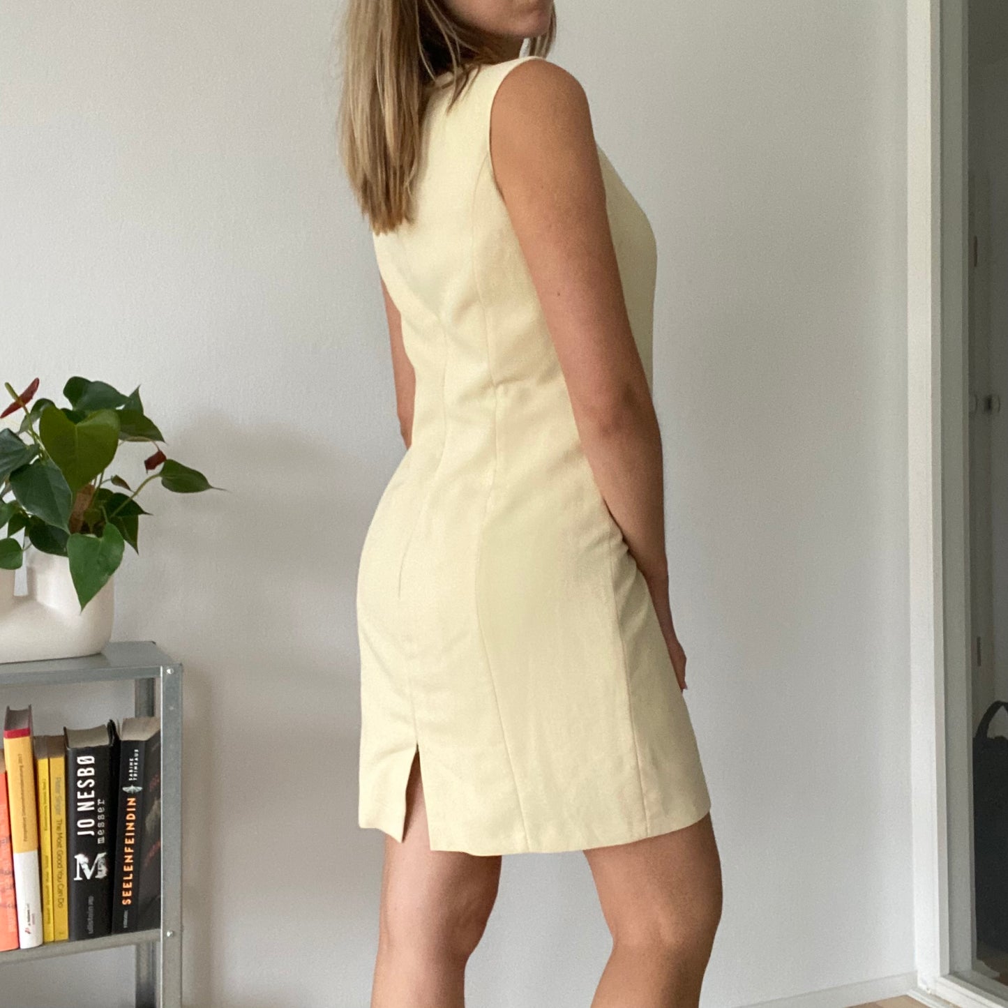 Butter yellow mini dress