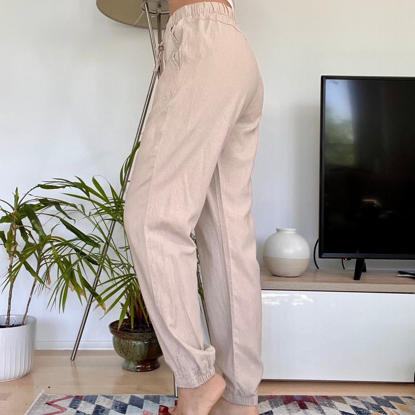 Blind date Linen trousers-Size M