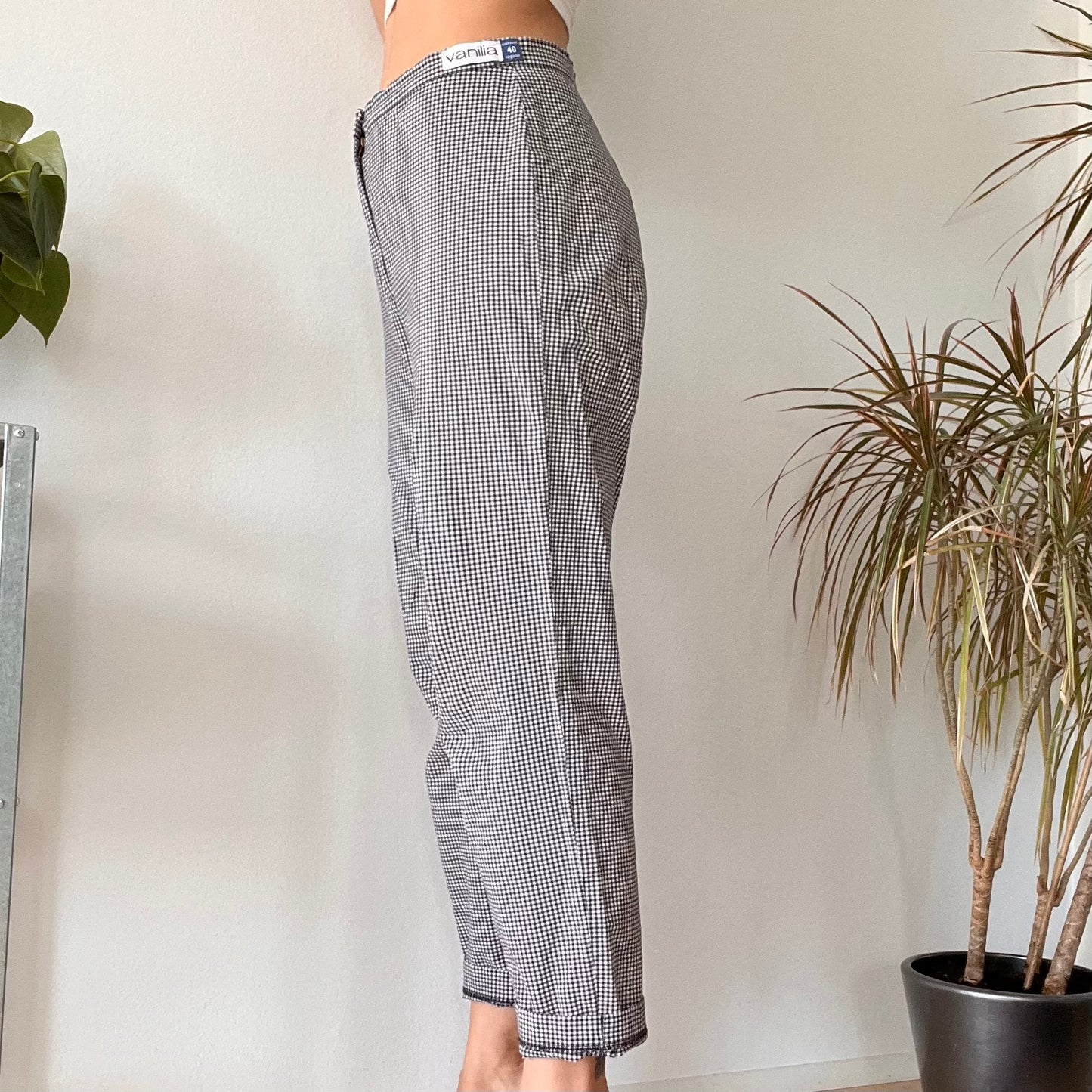 Gingham picnic pants French Riviera size 40