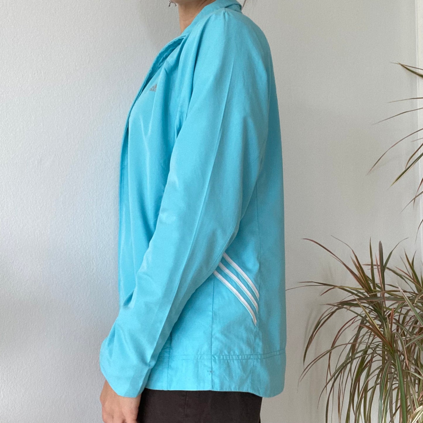 Turquoise Lightweight Zip Jacket Women’s Sportswear Windbreaker