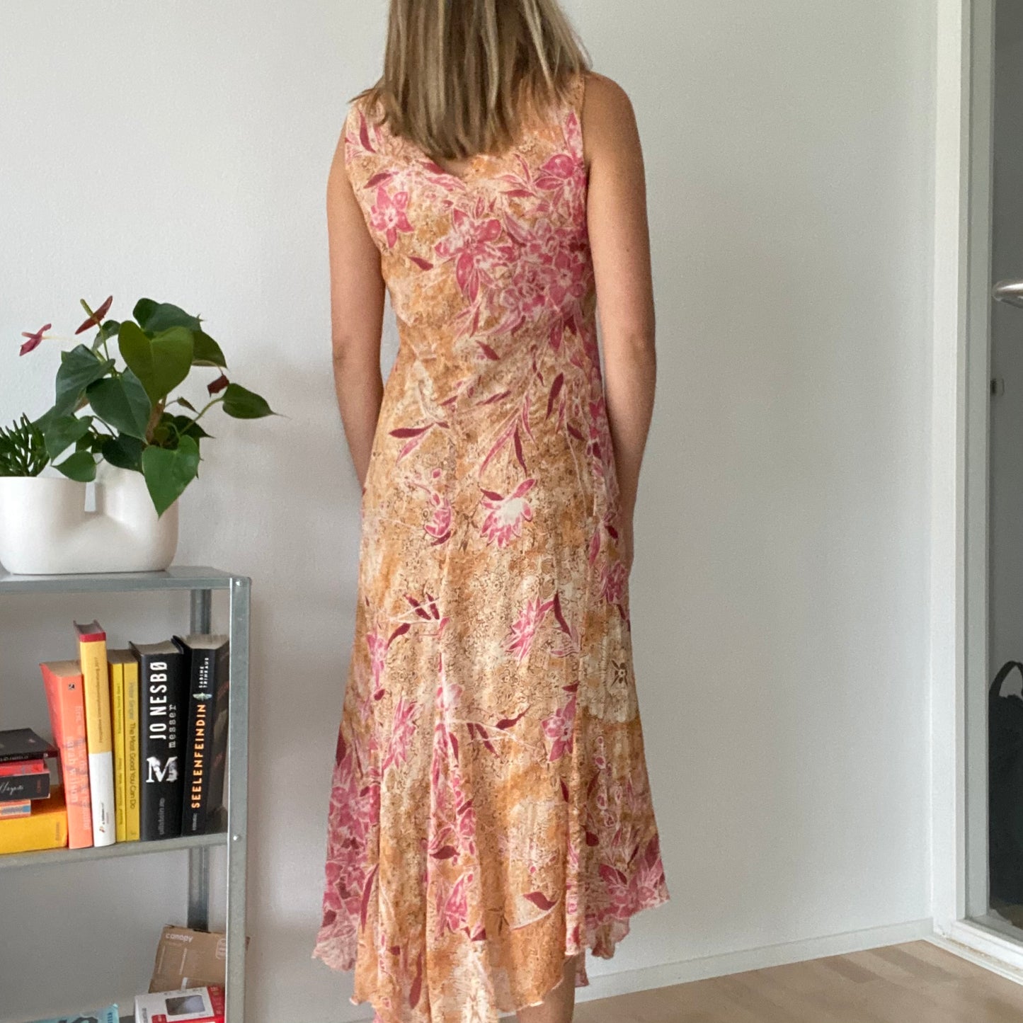 Silk midi dress