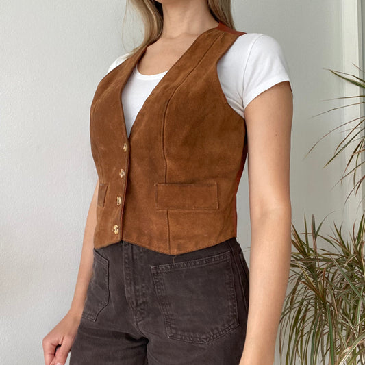 90s Leather vest