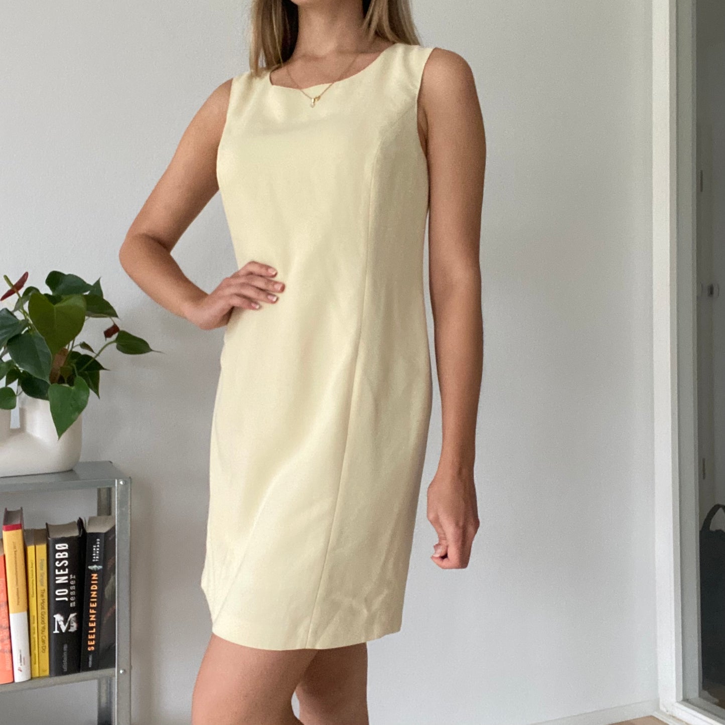 Butter yellow mini dress