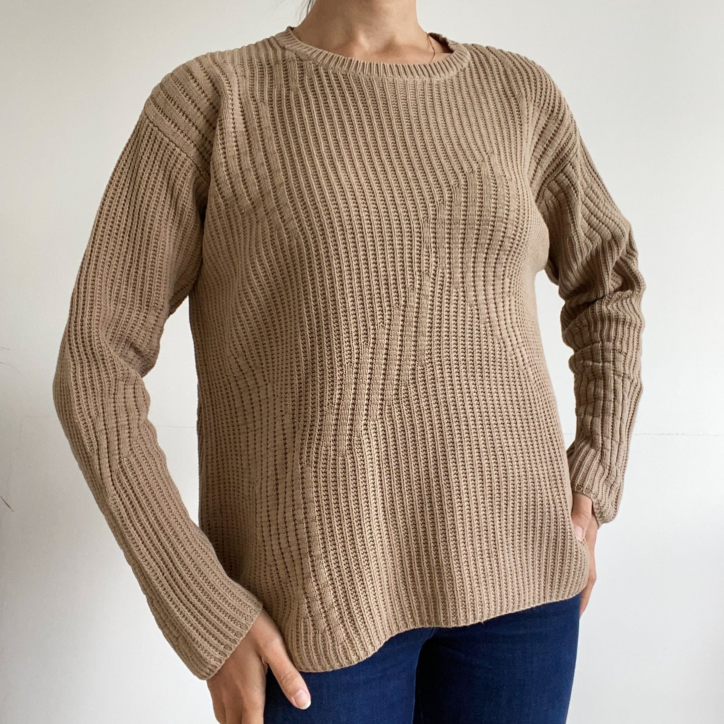 Brown crewneck fall