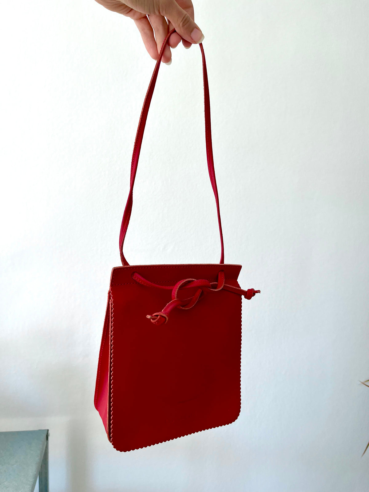 Coccinelle Red Leather Crossbody Bag
