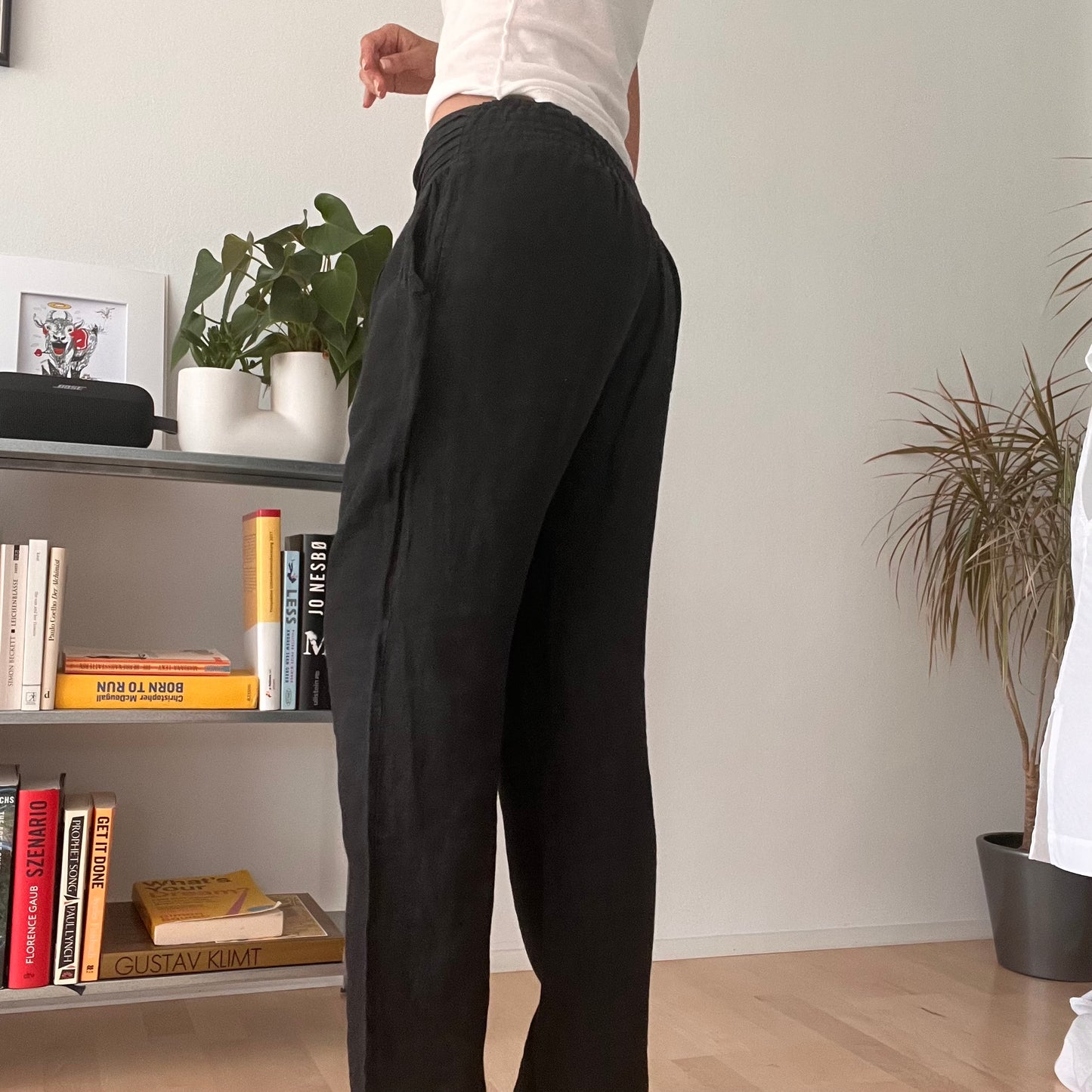 Linen Black pants- Size 38
