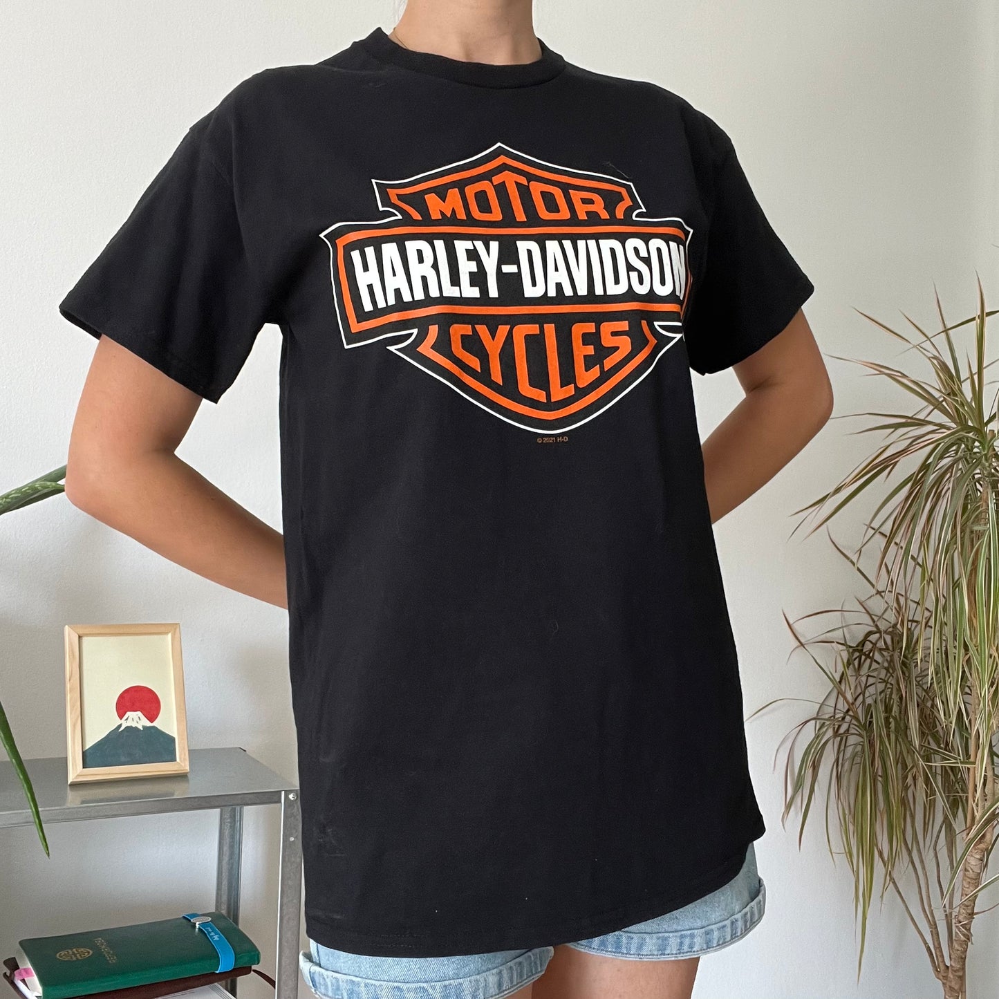 Harley Davidson, black T-shirt-Size M