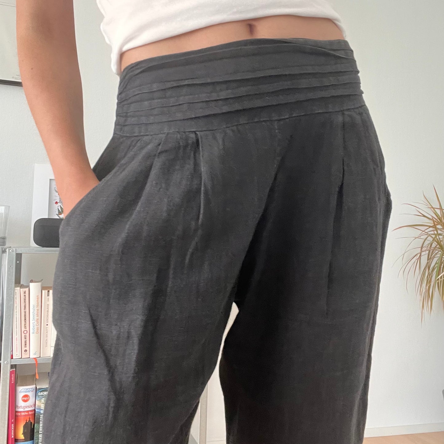Linen Black pants- Size 38