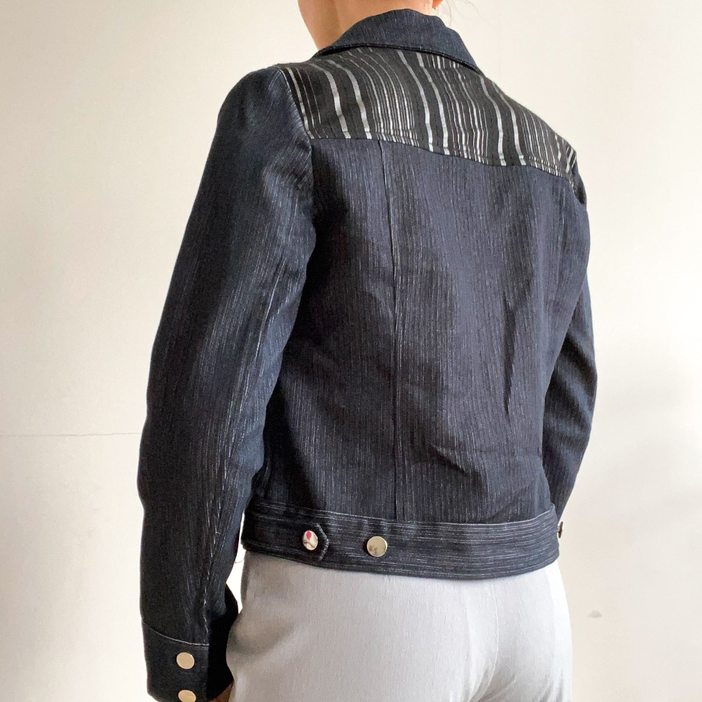 Jacket shirt jeans blue stripped