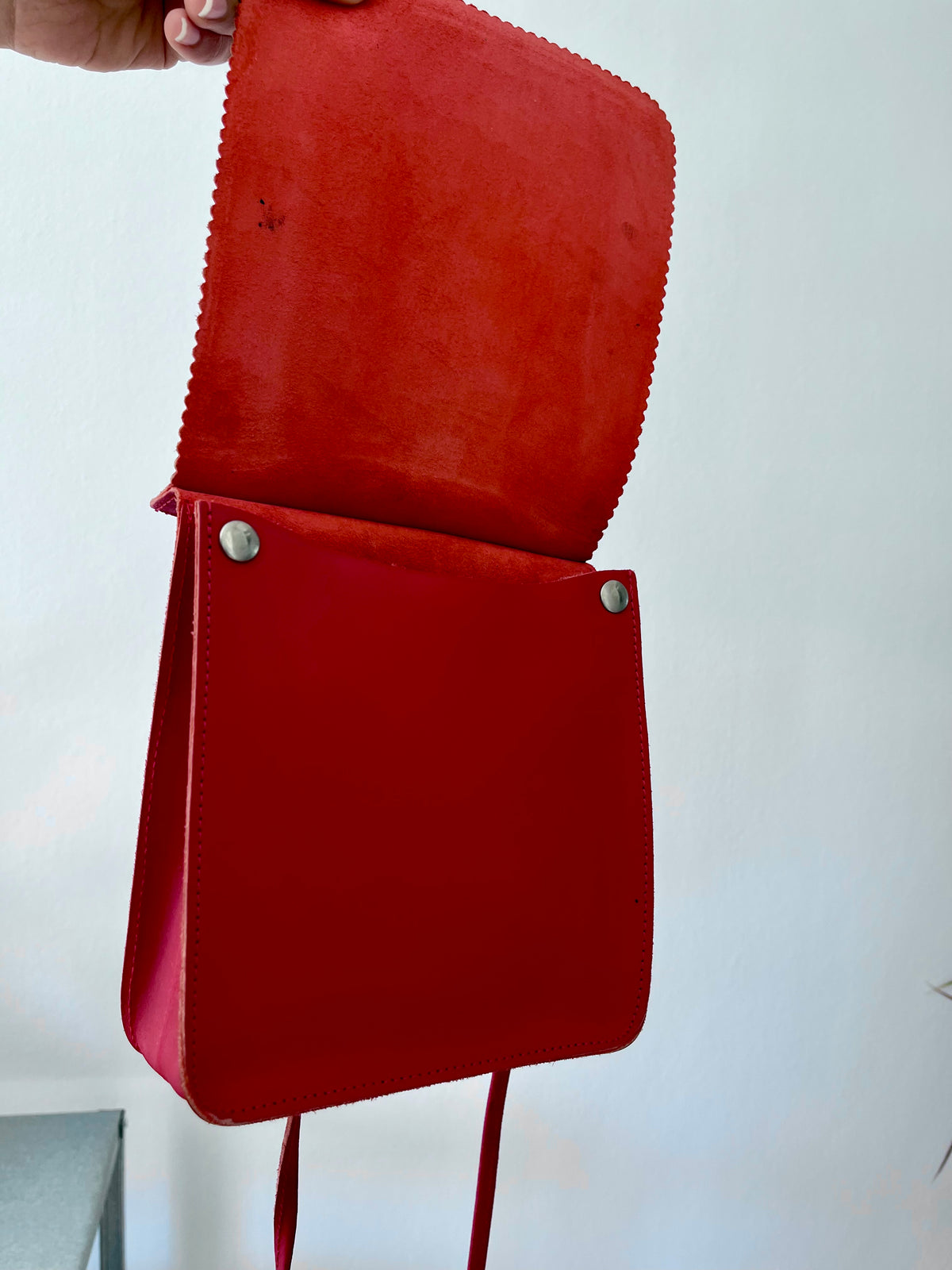 Coccinelle Red Leather Crossbody Bag