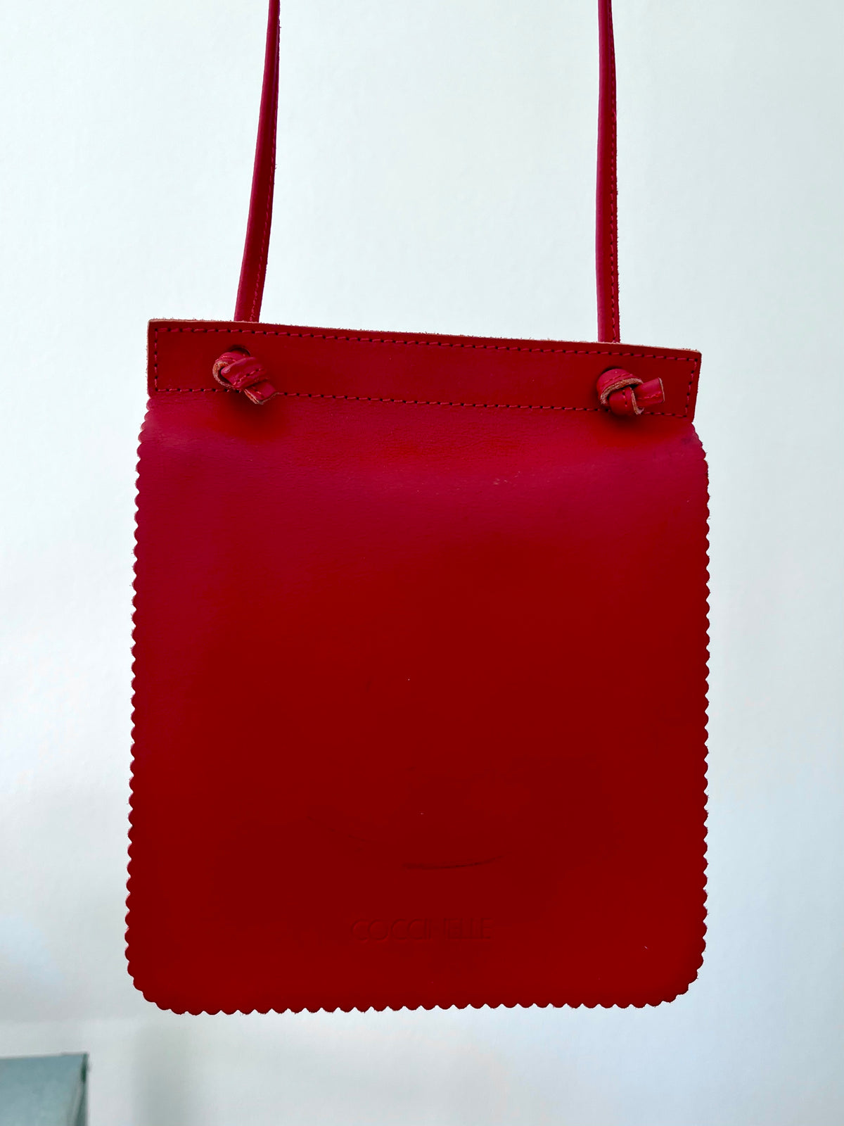 Coccinelle Red Leather Crossbody Bag
