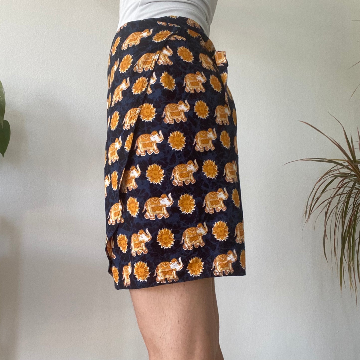 Elephant mini wrap skirt