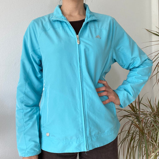 Turquoise Lightweight Zip Jacket Women’s Sportswear Windbreaker