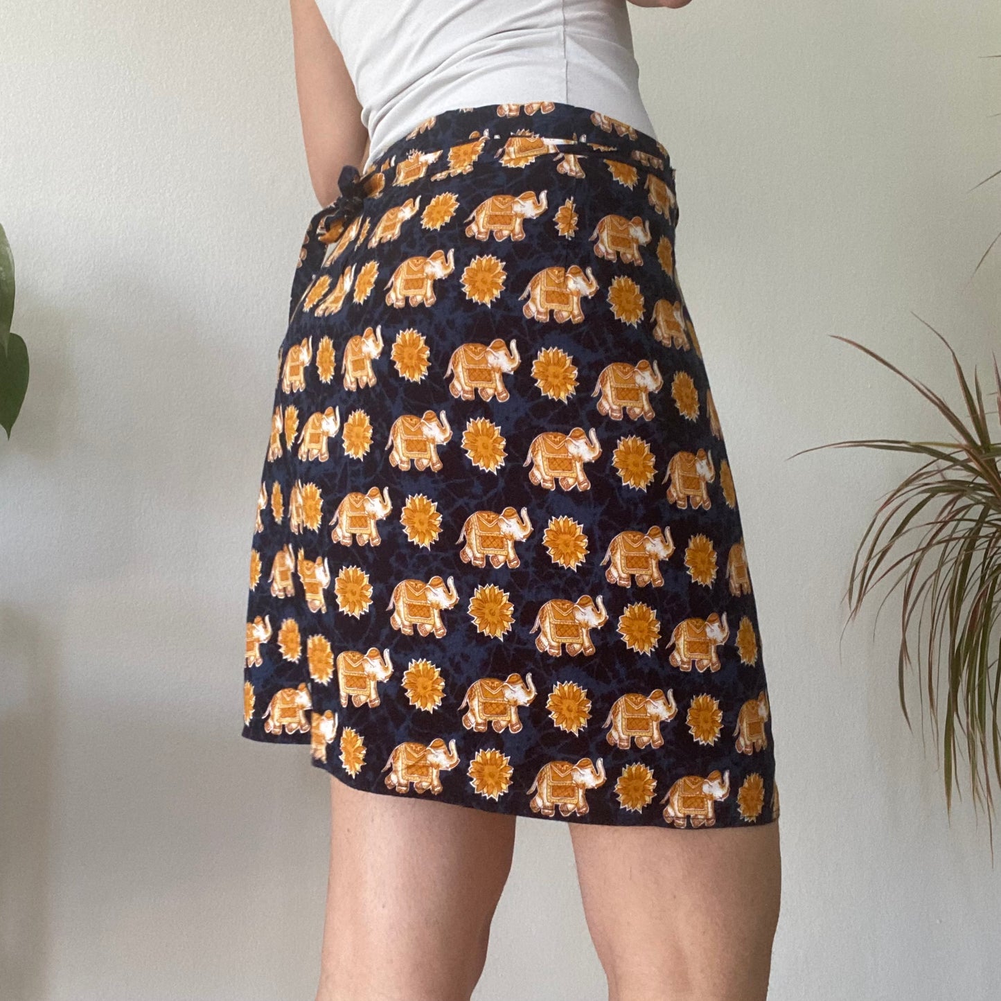Elephant mini wrap skirt
