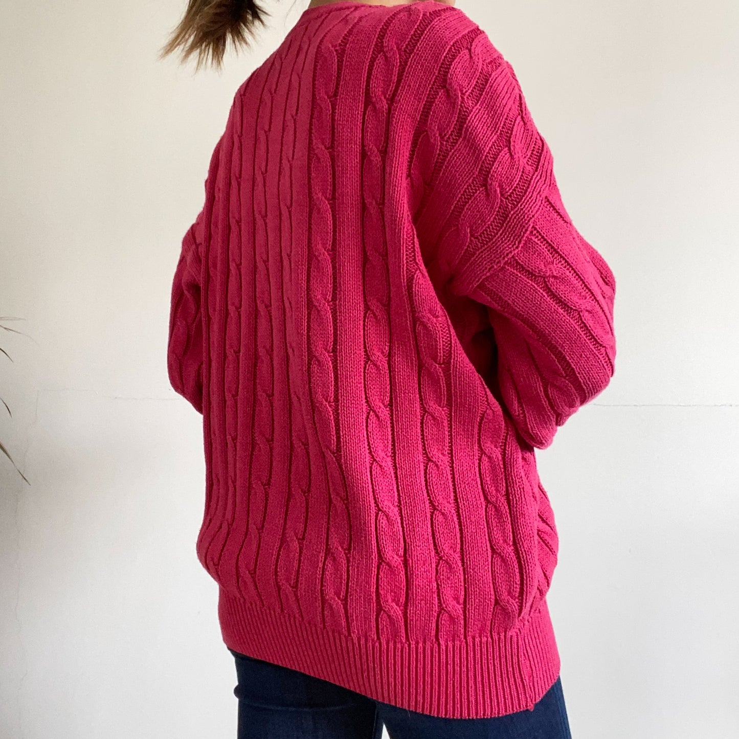 Pink chunky sweater, pullover