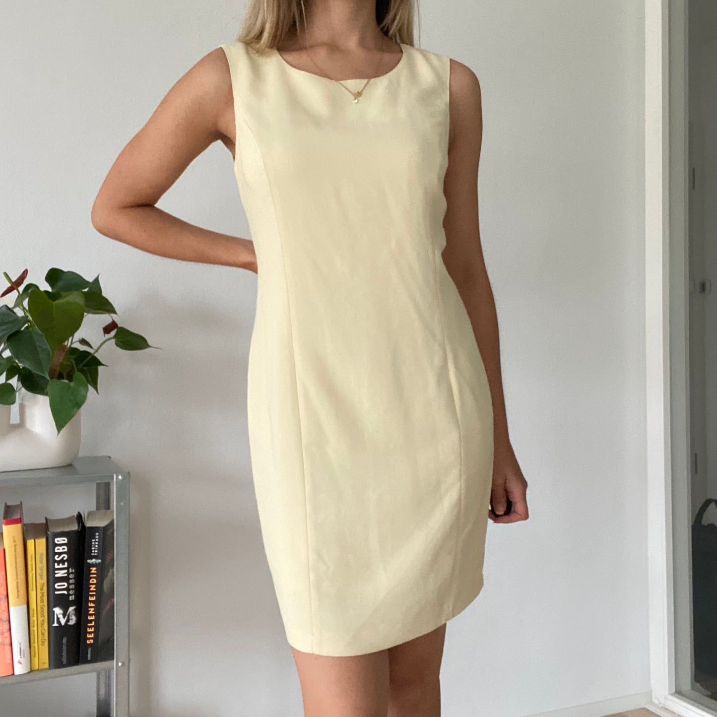 Butter yellow mini dress