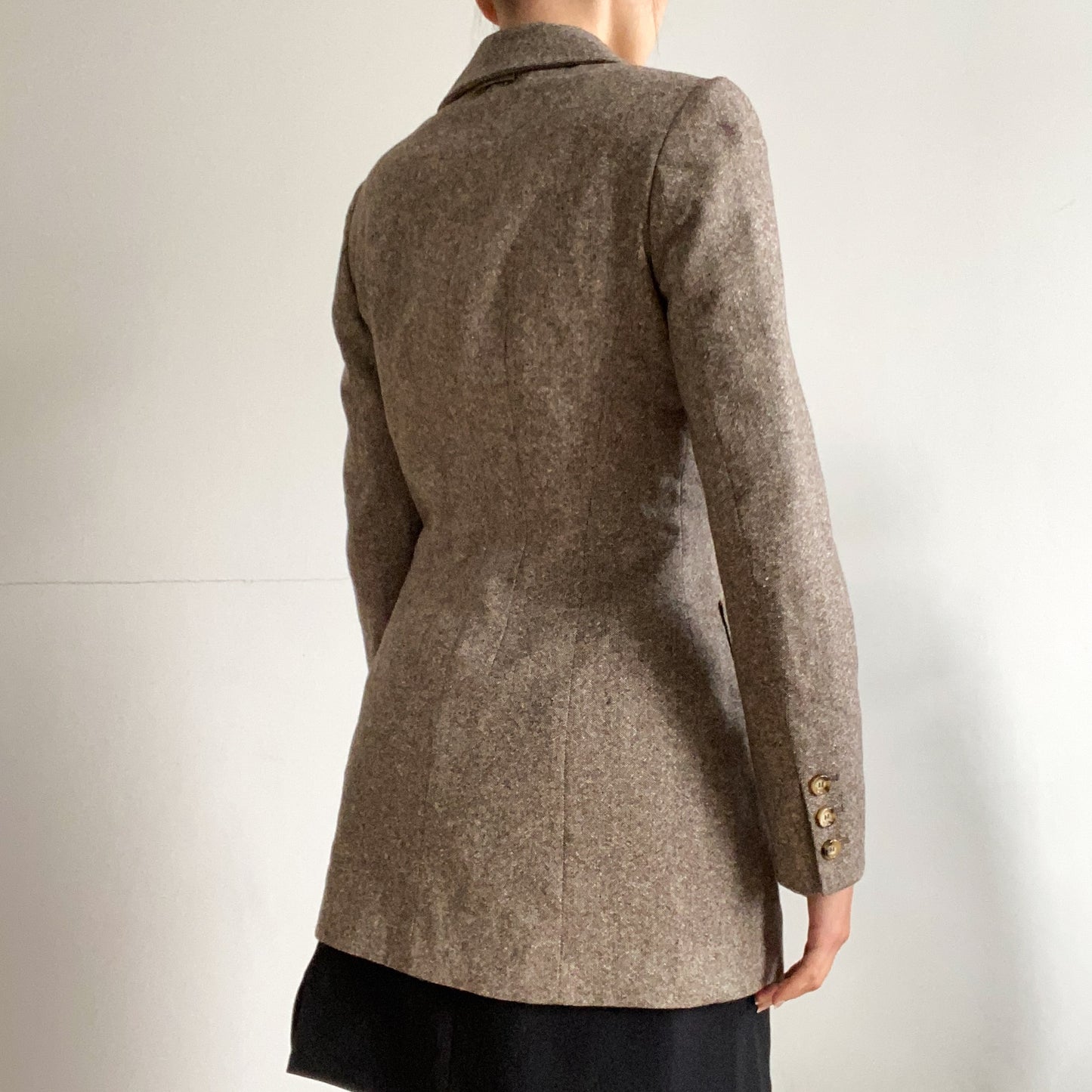 Long Brown blazer made in Italy