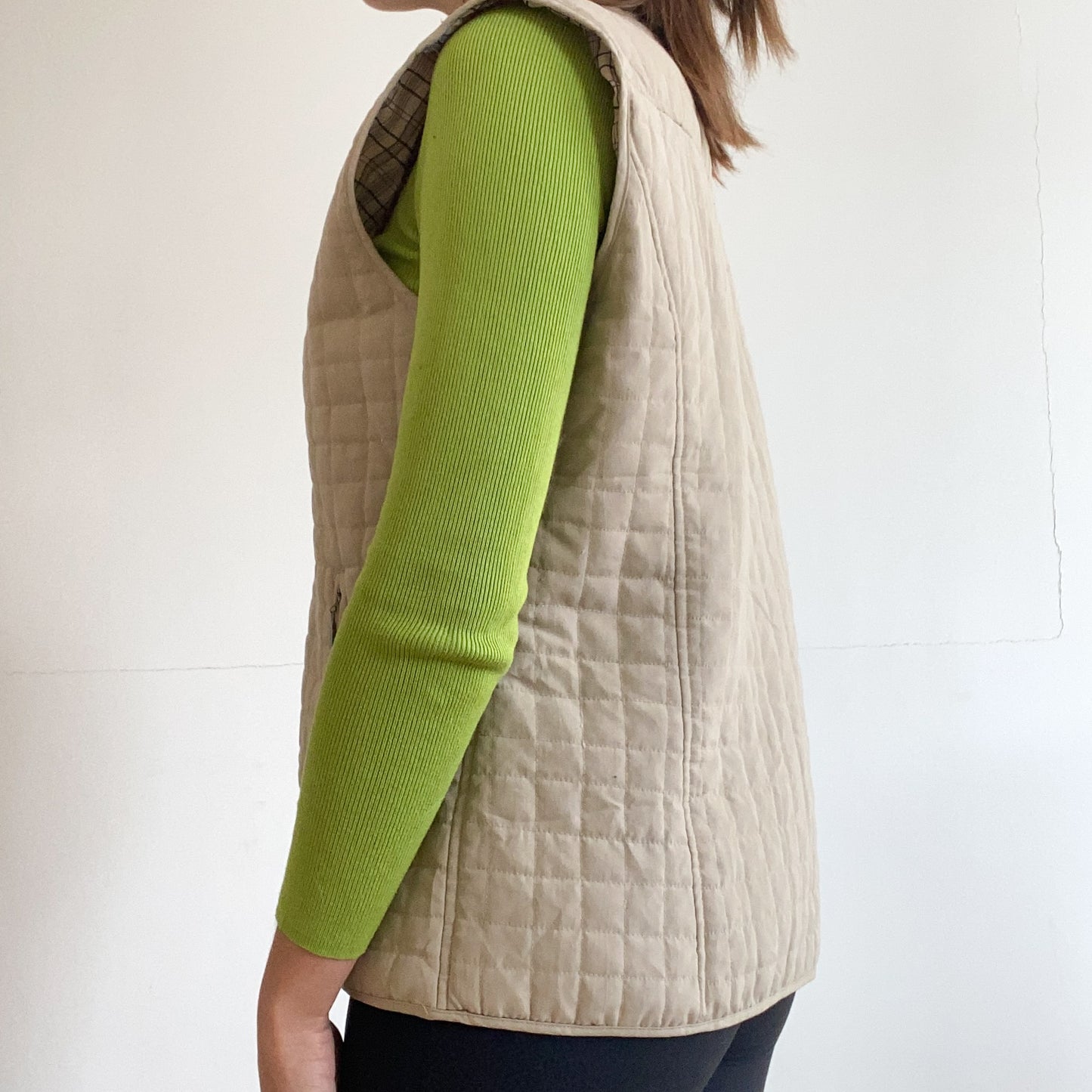 Beige Quilted Vest – EU 38/40