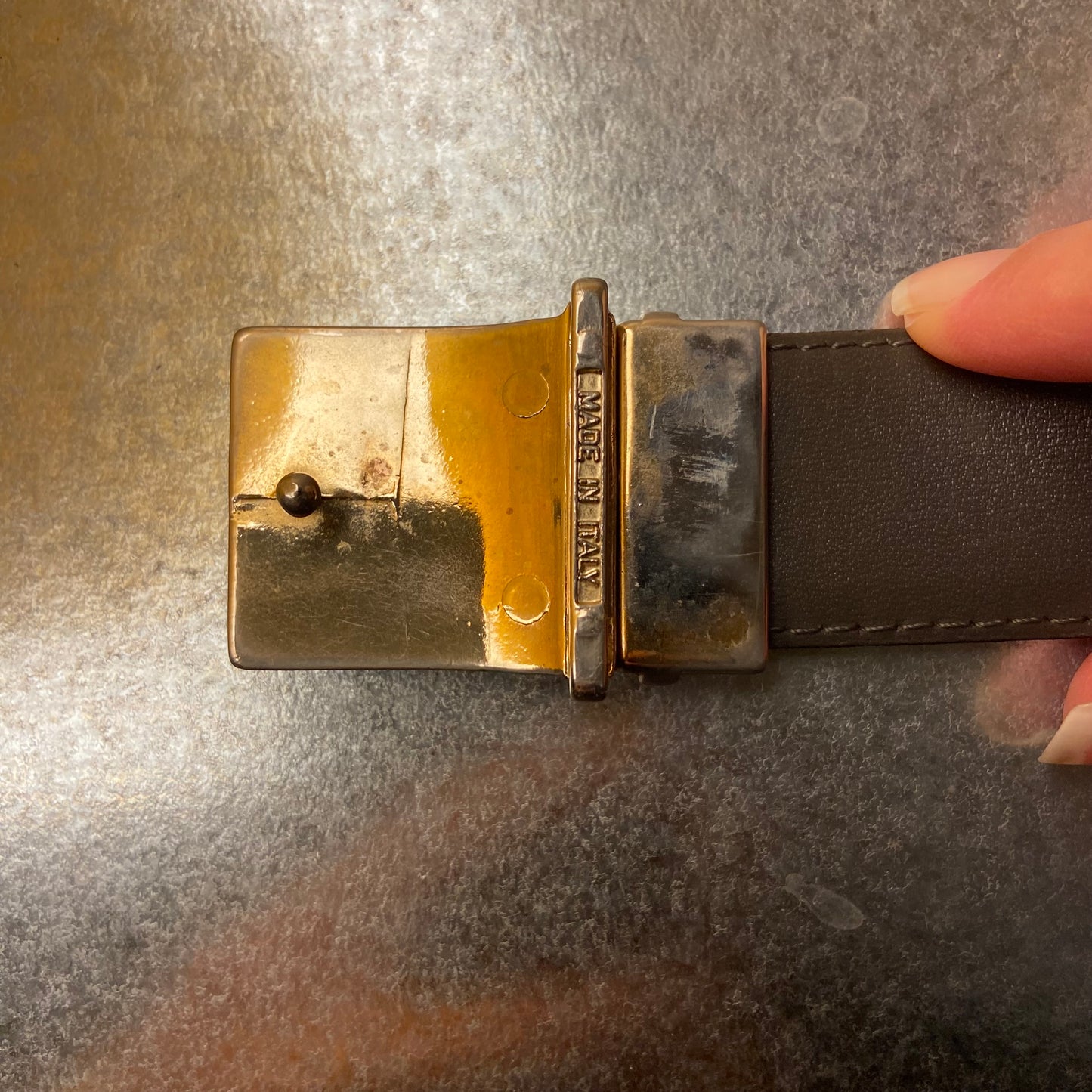 Pierre Cardin black leather belt