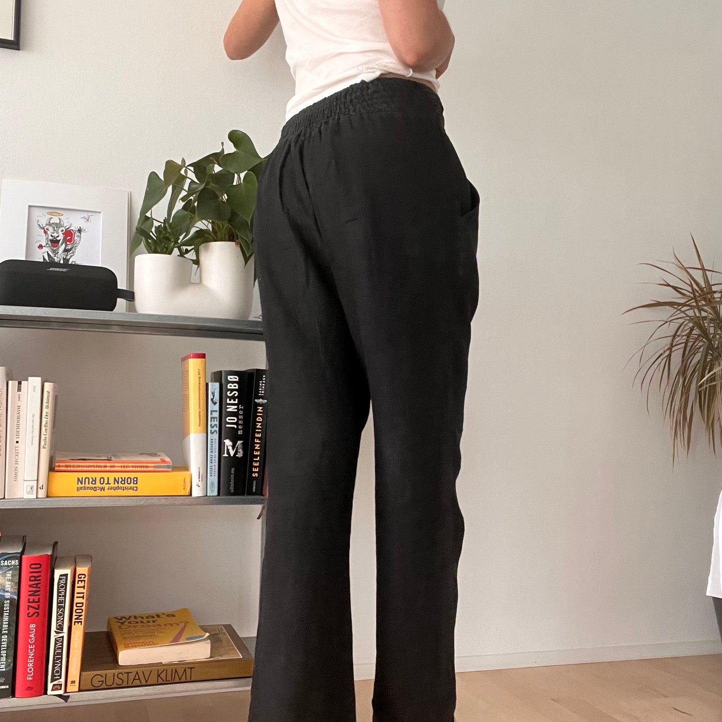 Linen Black pants- Size 38