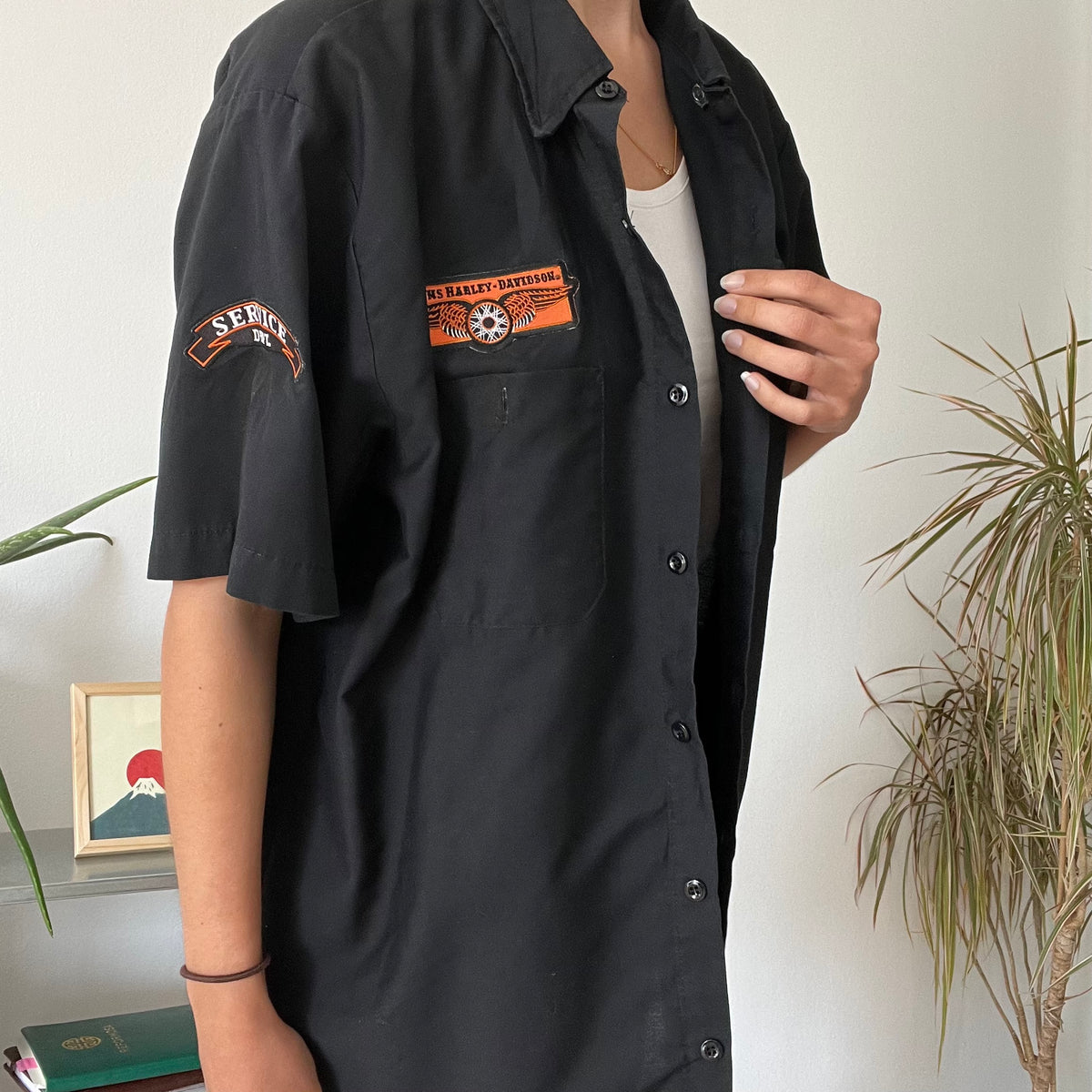 Black workwear shirt - Size L