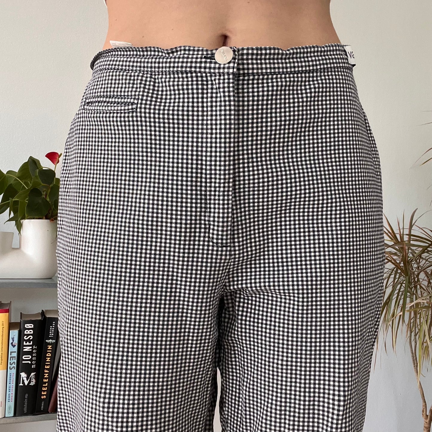 Gingham picnic pants French Riviera size 40