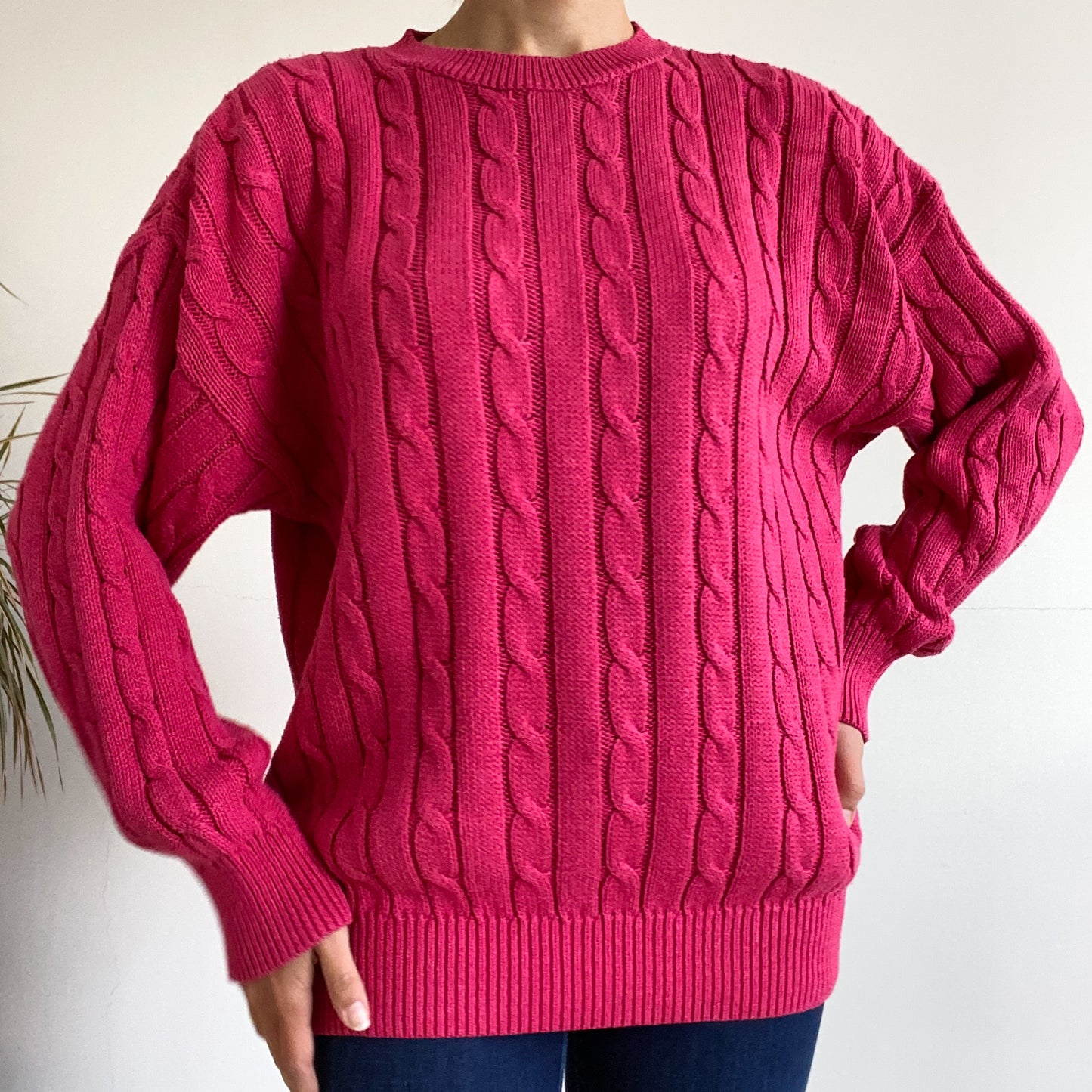 Pink chunky sweater, pullover