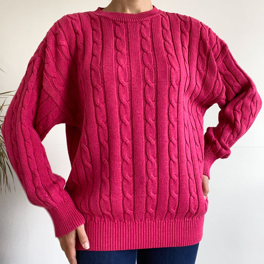 Pink chunky sweater, pullover