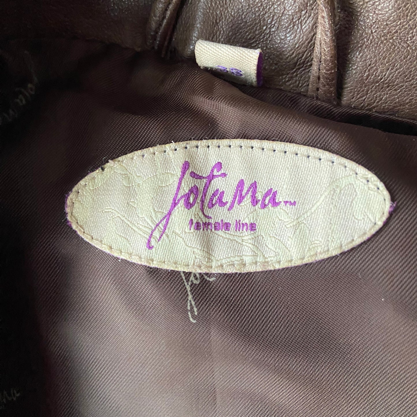 Brown leather jacket