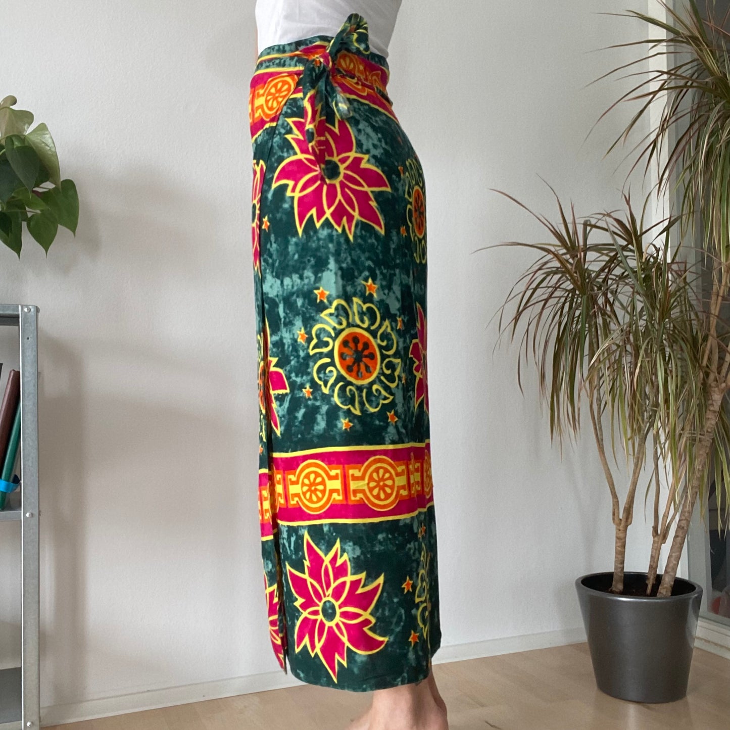 Funky long wrap skirt