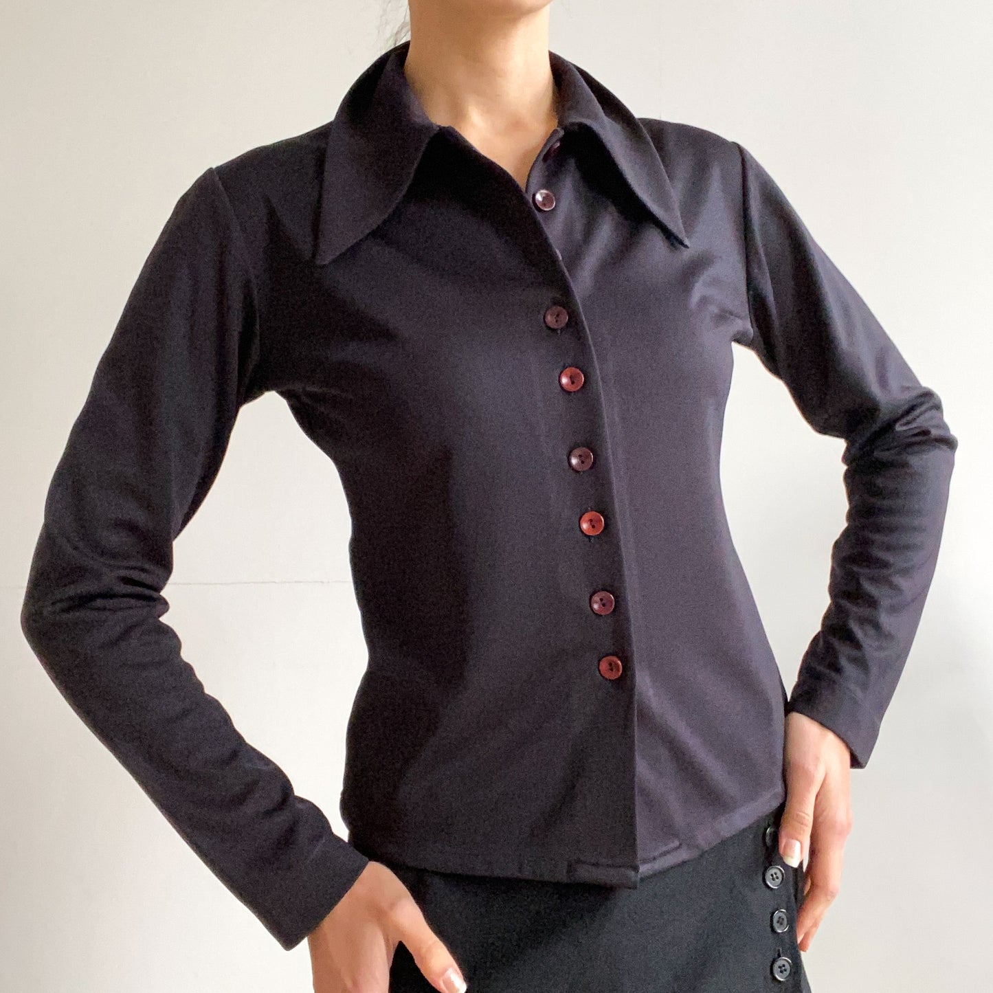 Black thick long sleeve shirt
