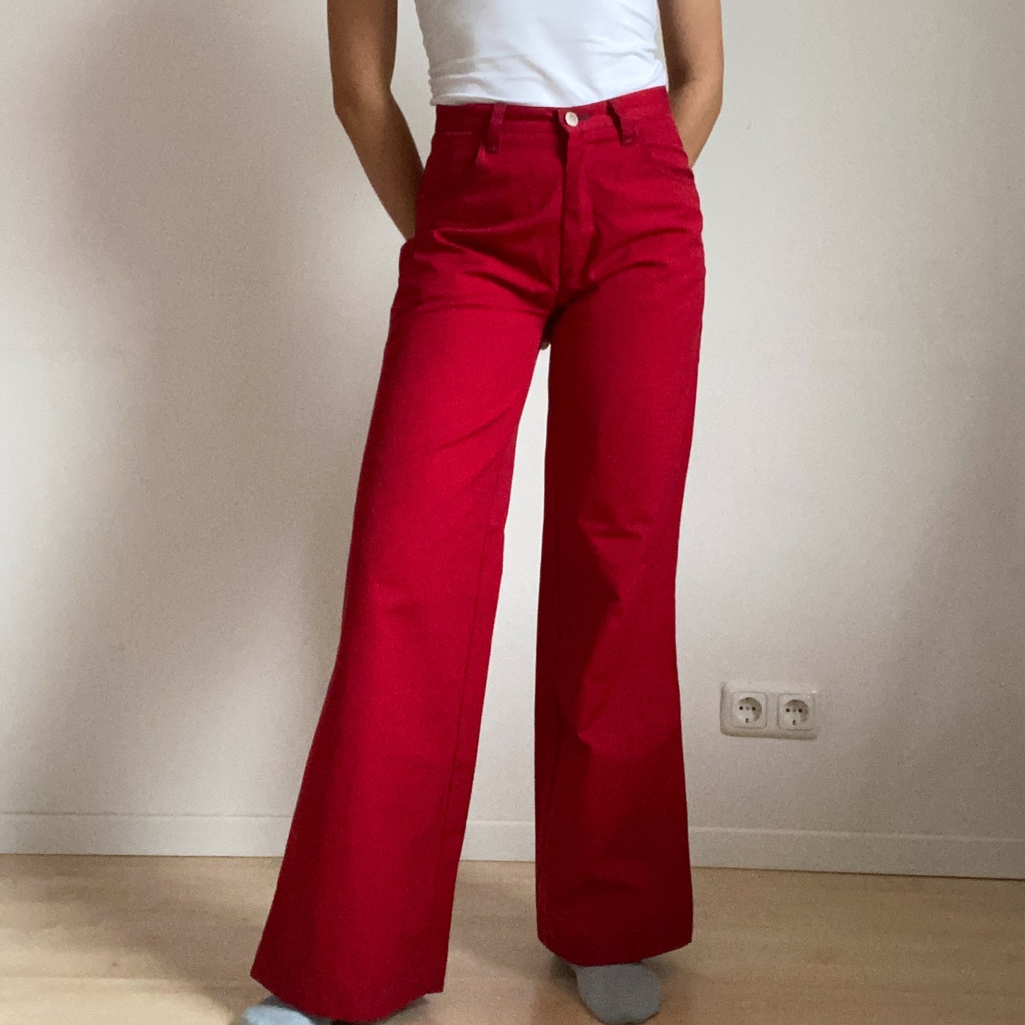 Red jeans from the brand only ends size S