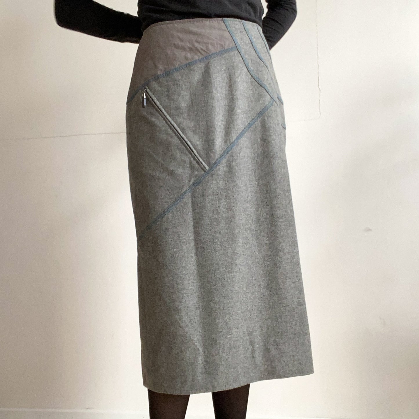 Grey winter long skirt