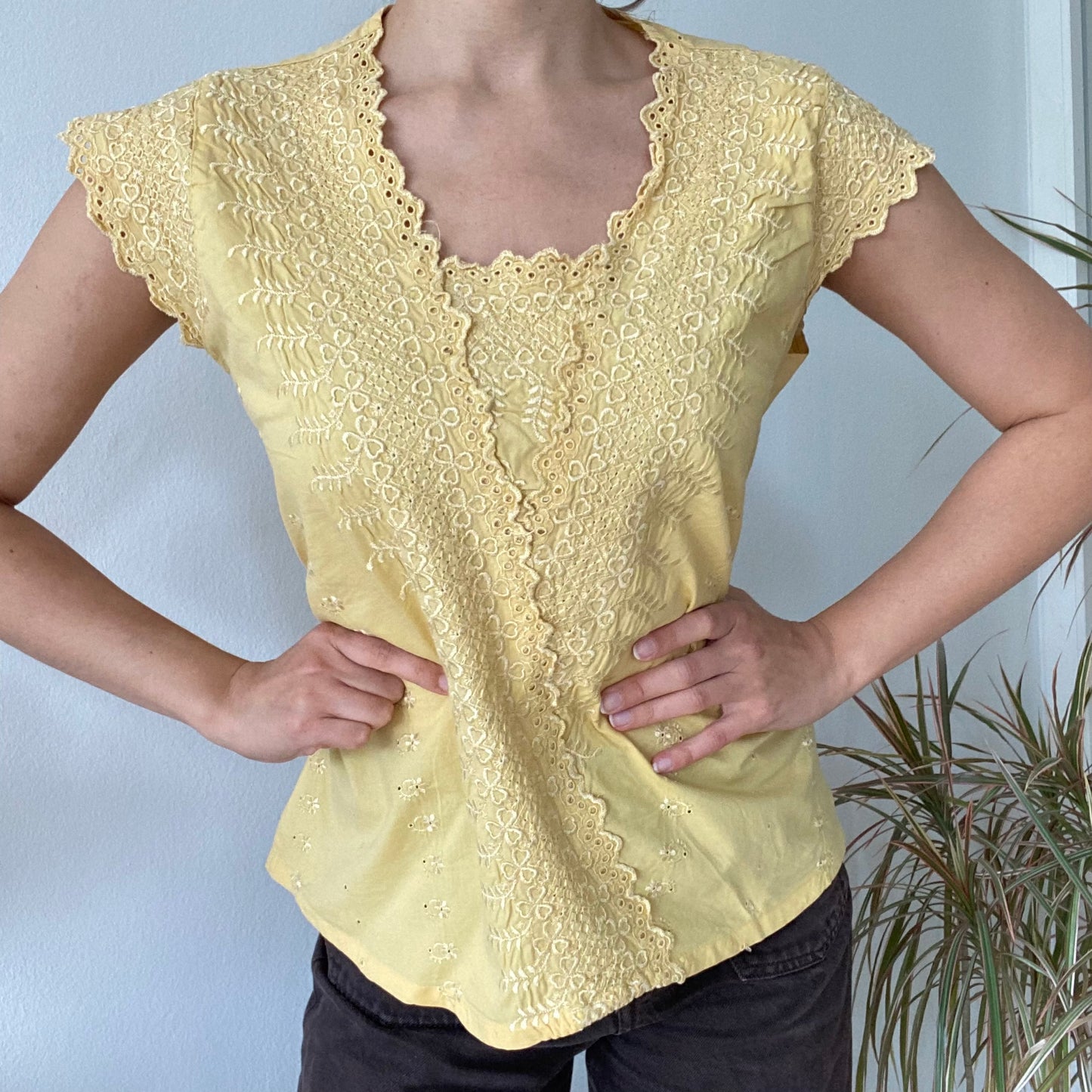 Yellow blouse