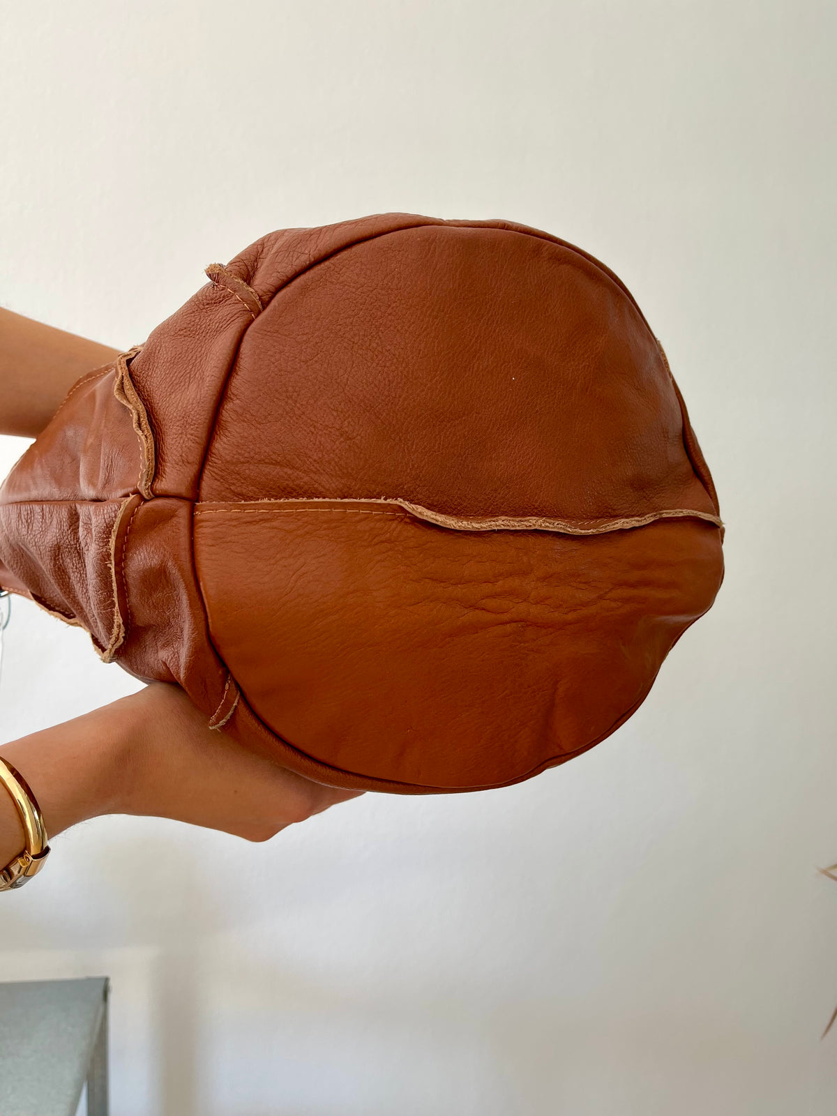 Hobo bucket brown leather bag