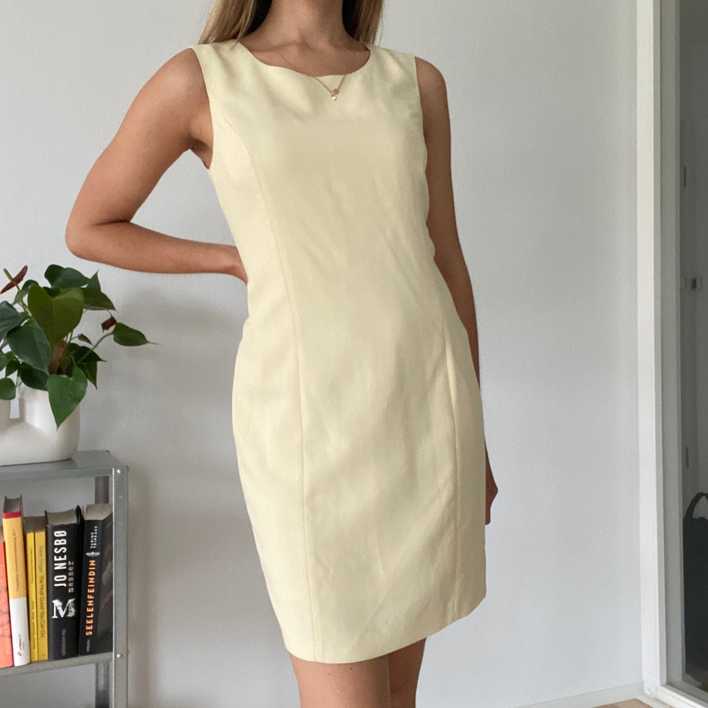 Butter yellow mini dress