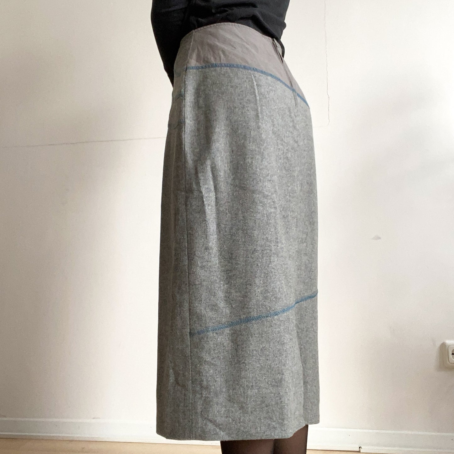 Grey winter long skirt