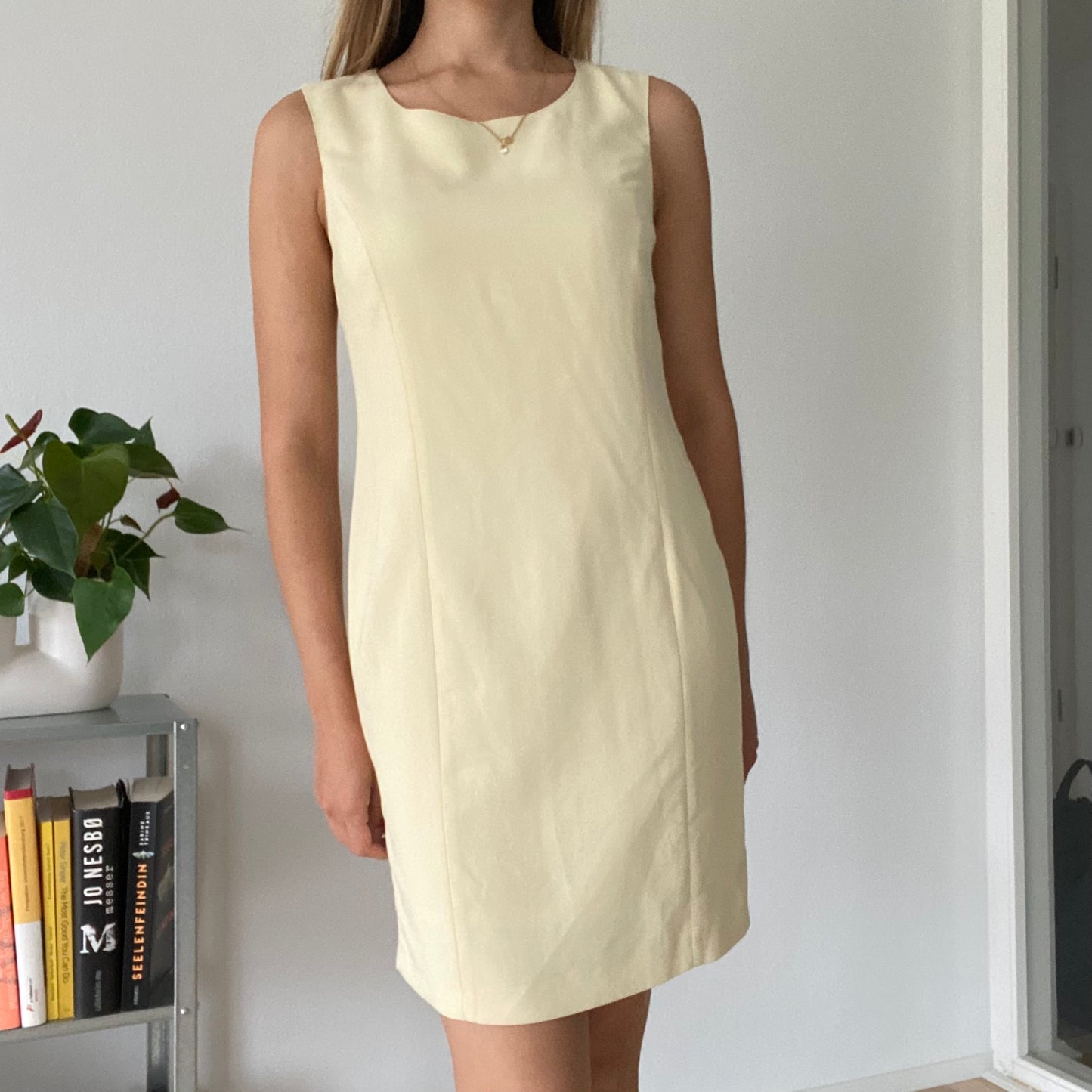 Butter yellow mini dress