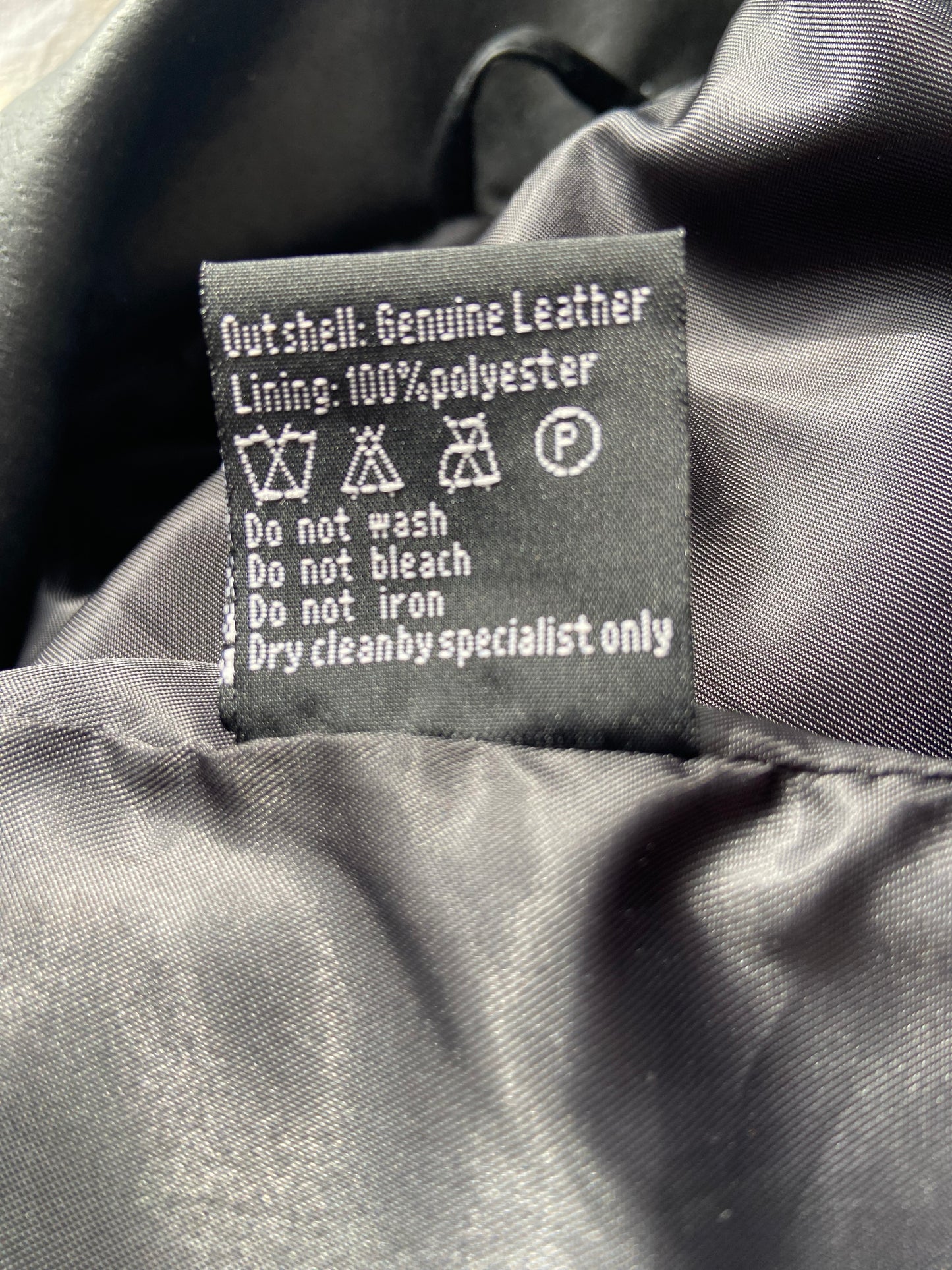 Black leather jacket men size