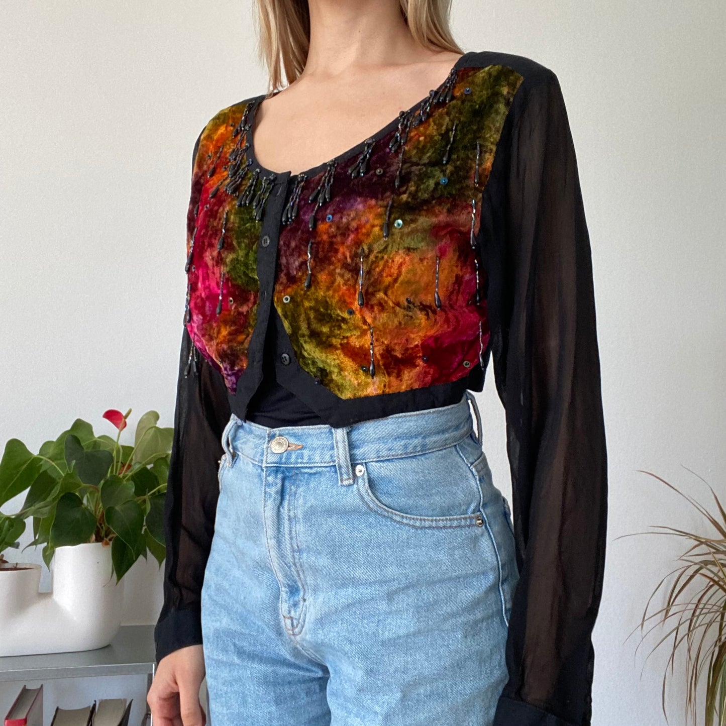 Beads Bolero top