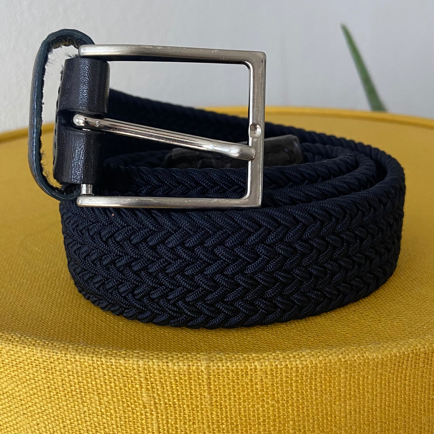Dark Blue braided belt made in Italy