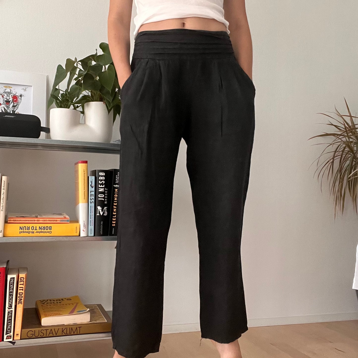 Linen Black pants- Size 38