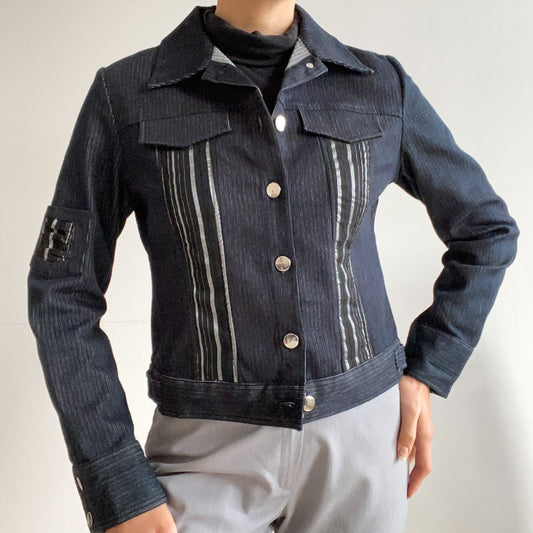 Jacket shirt jeans blue stripped