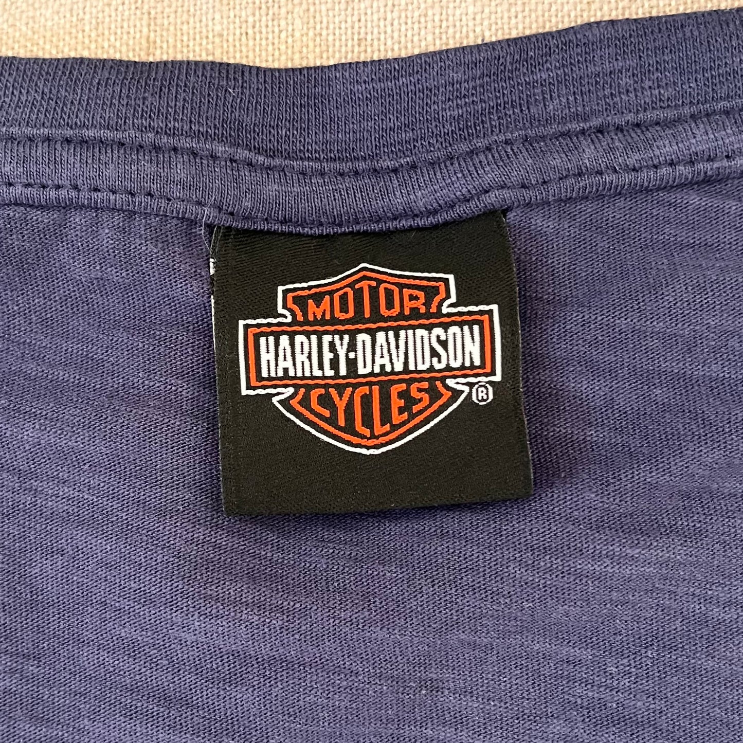 Harley Davidson blue T-shirt-Size XXL