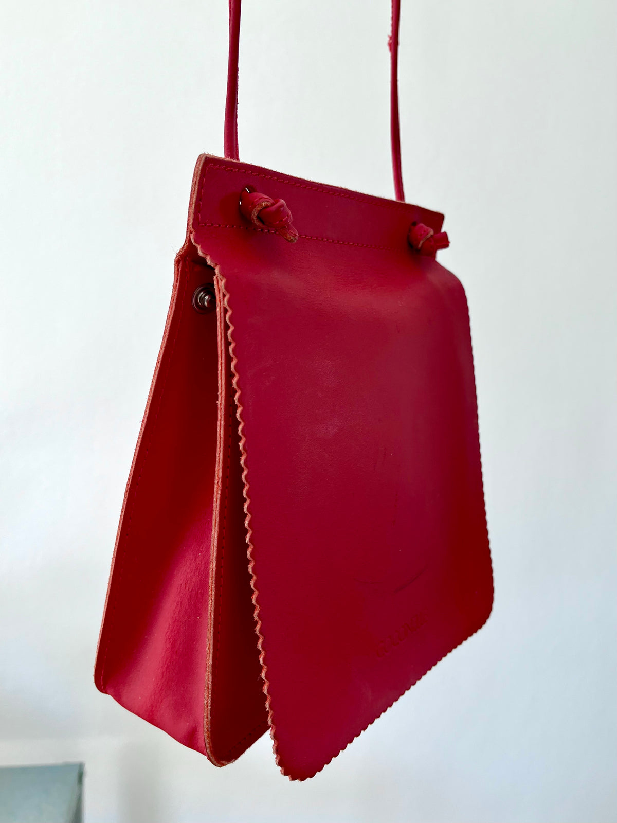 Coccinelle Red Leather Crossbody Bag