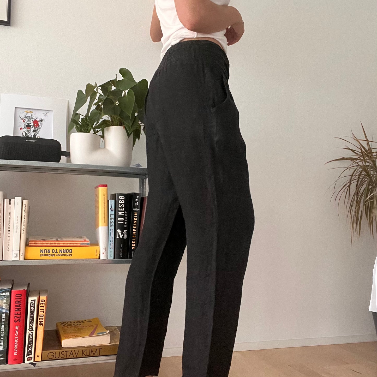 Linen Black pants- Size 38