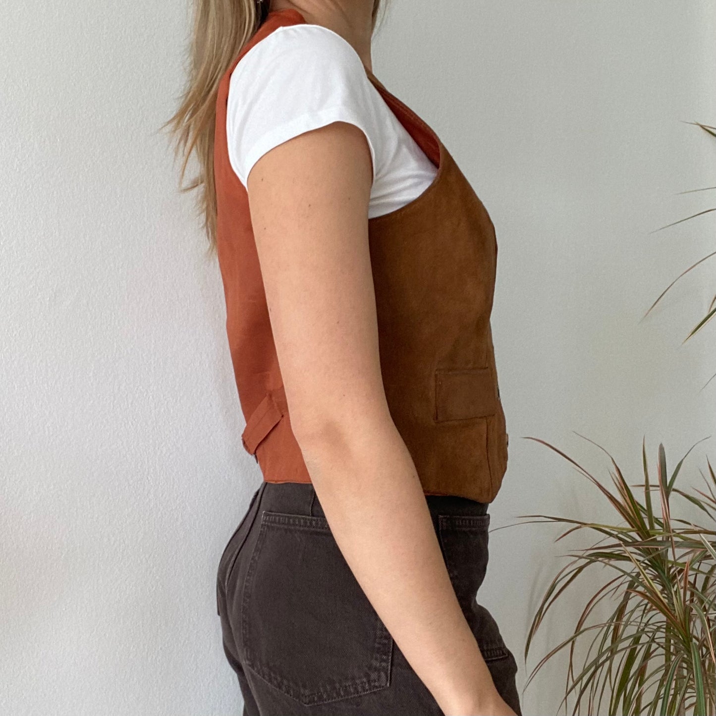 90s Leather vest