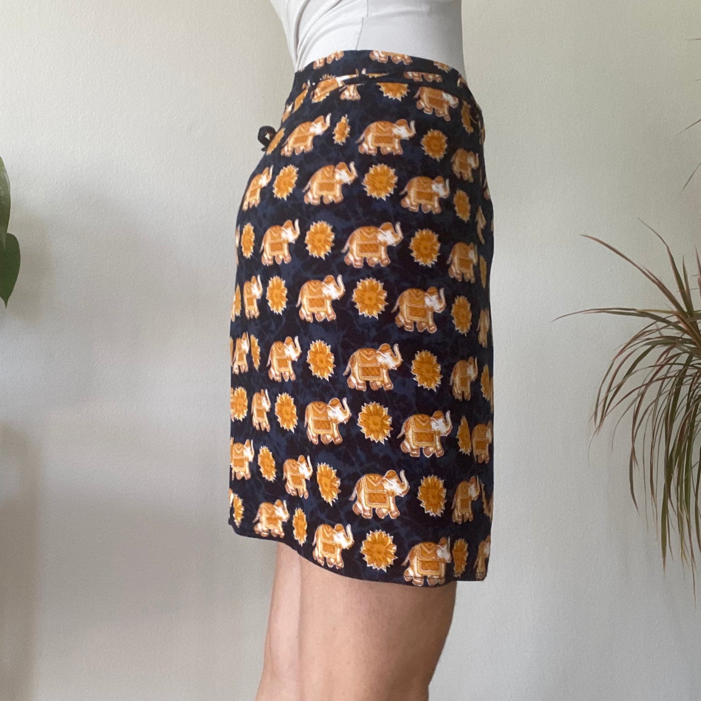 Elephant mini wrap skirt