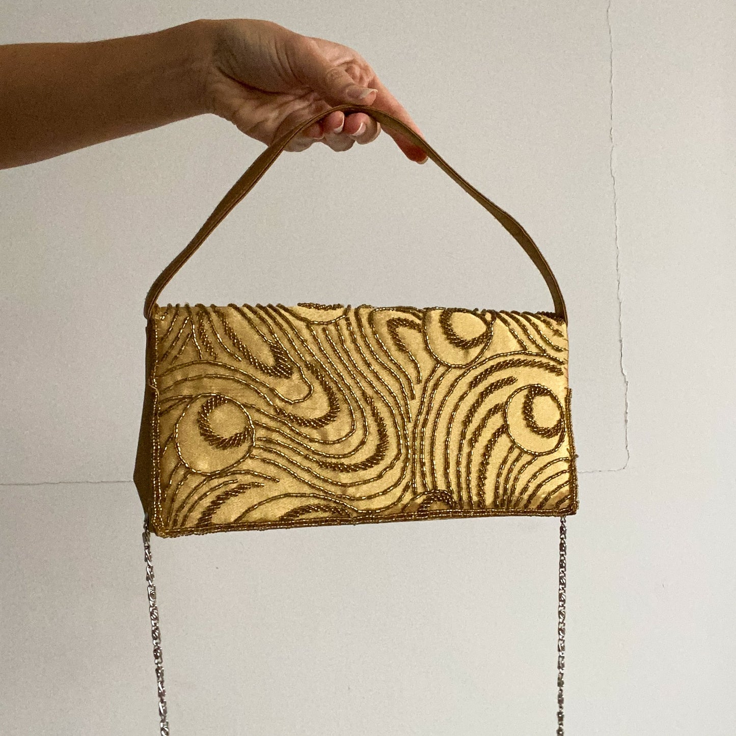 Beaded clutch bag