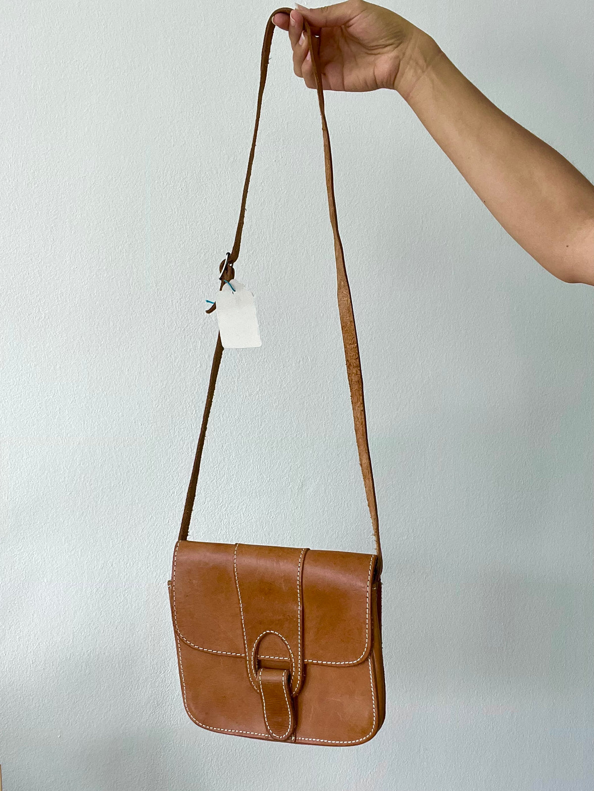 Brown Leather Crossbody Bag Small Satchel Shoulder Bag